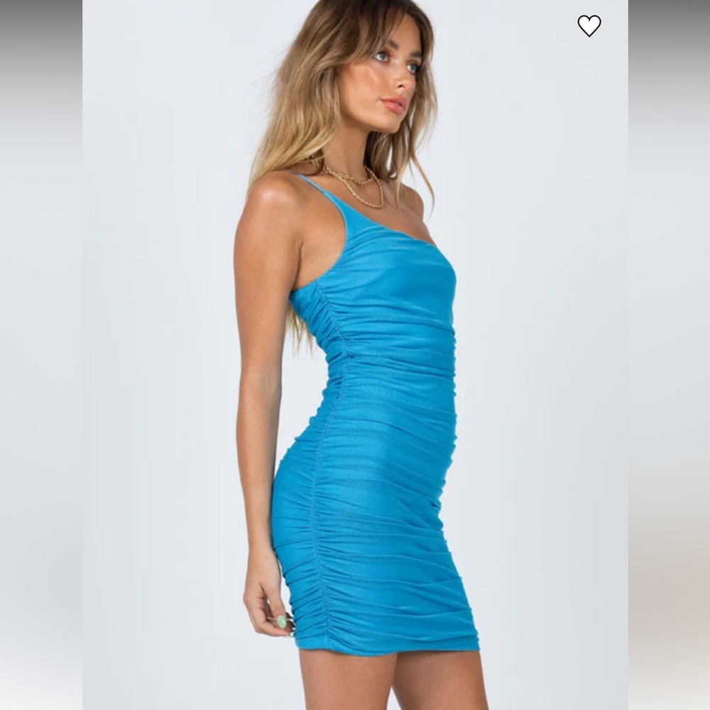 Brand New Princess Polly Jocasta Mini Dress Turquoise - Size 2 - Picture 3 of 5